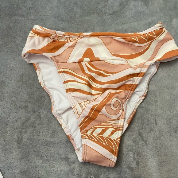 New! Montce Tamarindo Wide Waistband Bikini Bottom Carmel Brown 27853 - Picture 2 of 6